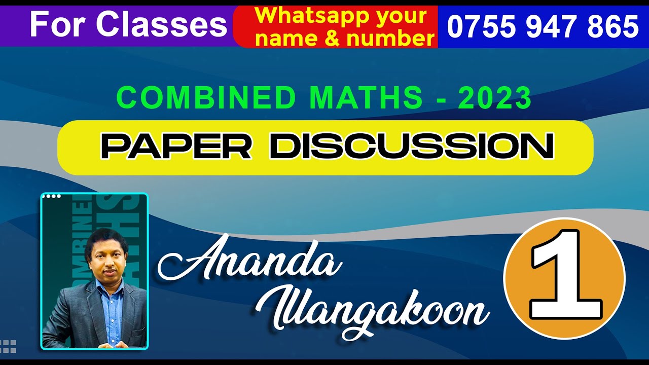 Combined Maths 2023 Paper Combined Maths 2023 Paper