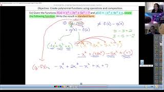 10-3 Create Polynomial Functions Operations and Composition