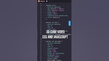 3D cube video animation css | CSS 3D animation | 3D cube CSS