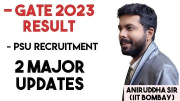 GATE 2023 Result : Big Update from IIT Kanpur ✅️ #aniruddhasir #gate2023 #iitkanpur #youtube #iit