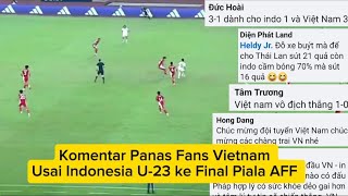 Komentar Panas Fans Vietnam Usai Timnas Indonesia U23 Ke Final Piala Aff U23