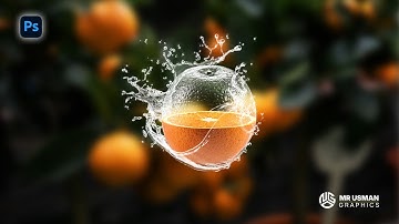 Transparent Effect in Photoshop   Transparent Orange Manipulation @mrusmangraphics