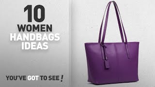 Top 10 Purple Handbag [ Winter 2018 ]: NAWO Women's Leather Designer Handbags Shoulder Tote