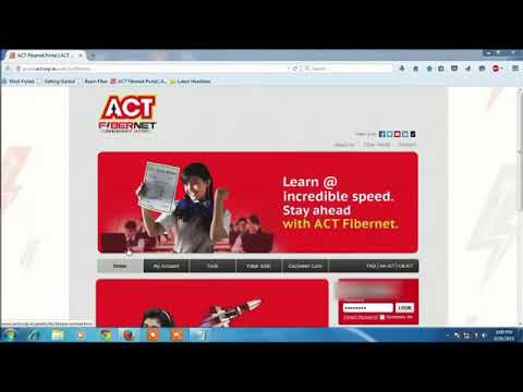 Automate the ACT Fibernet internet connection Login using Lan