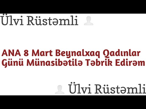 Ana 8 mart bayramın mübarək