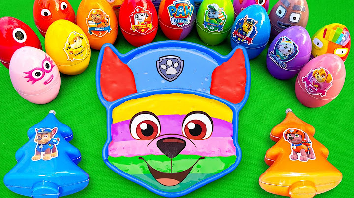Satisfying ASMR | Making Rainbow CHASE PAW Patrol Bathtub by Mix SLIME in Rainbow Eggs CLAY Coloring