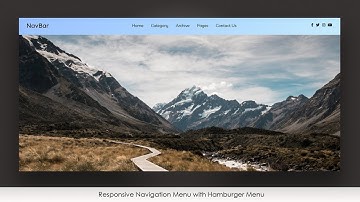 Responsive Navigation Menu With Hamburger menu - HTML/CSS