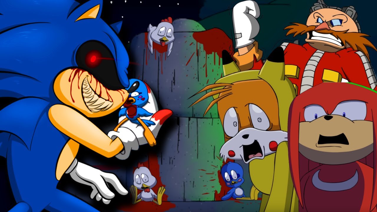 Funny Cursed sonic and Starved Eggman 