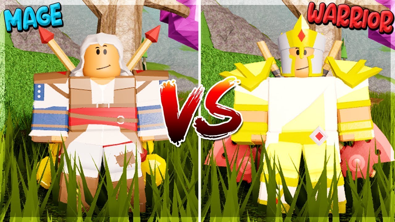 Mage Vs Warrior What Is The Best Build Which Is Best Class In Adventure Up Roblox Youtube - mage animation package roblox create an avatar