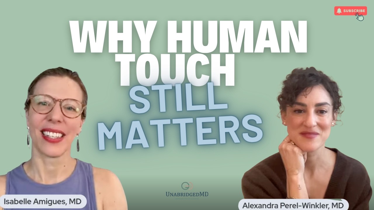 Dr. Isabelle Amigues and Dr. Alexandra Perel-Winkler smiling during a virtual interview, representing the bridge between Western rheumatology and holistic healing.