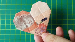 RM10 ORIGAMI Duit cara lipat bentuk Heart / Love  Folding money