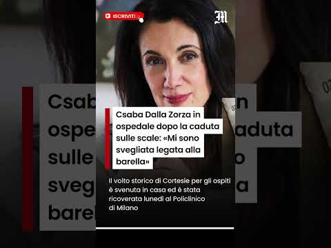 Video Paura per Csaba dalla Zorza dopo la caduta sulle scale