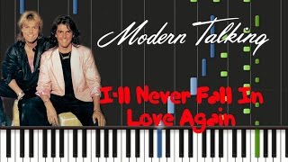 Modern Talking - I&#39;ll Never Fall In Love Again [Synthesia Tutorial]
