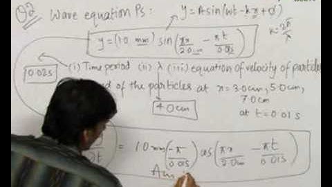 Wave motion and Superposition of Waves - Problem Solving 1