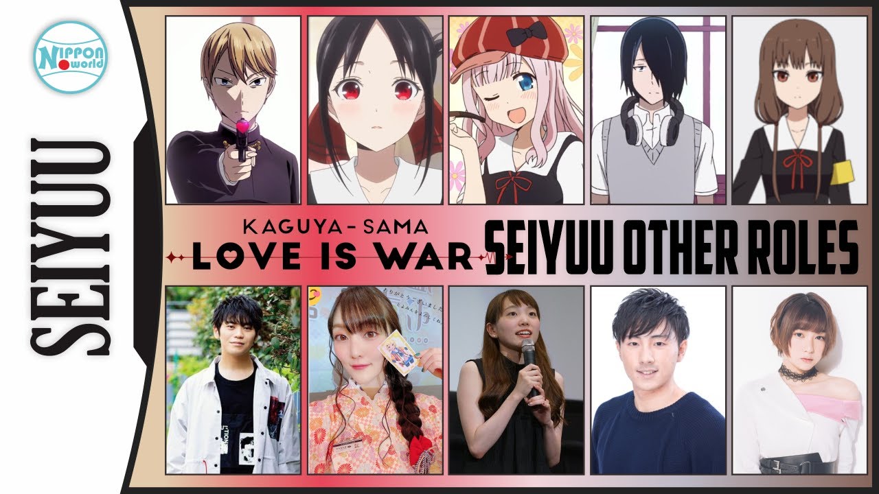 Main Cast Seiyuu Other Roles Kaguya Sama Love Is War Youtube
