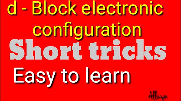 Tricks For electronic configuration| d- block elements|Tamil|Easy to learn| Allwin | Easy trick