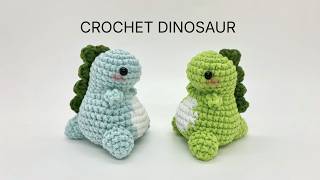 Easy Crochet Dinosaur Tutorial 🦖 | Beginner Friendly Amigurumi Mini Dino Crochet Pattern