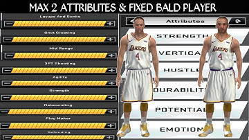 HOW TO MAX 2 ATTRIBUTES  FIXED | BALD PLAYER ver 96.0.1 - nba 2k20