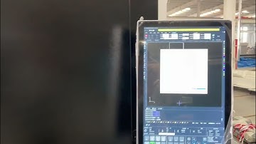 the machine is performing XY-axis precision compensation using a laser interferometer 1.