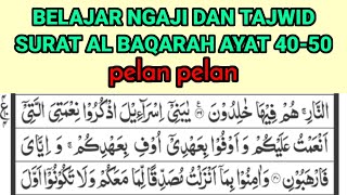 BELAJAR NGAJI SURAT AL BAQARAH AYAT 40-50 DAN TAJWIDNYA PELAN PELAN