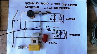BUILT &amp; TEST HAYCROSS AUDIO 2 WAY 2ND ORDER DIVIDING NETWORK FOR FREEDOM SPEAKER. 