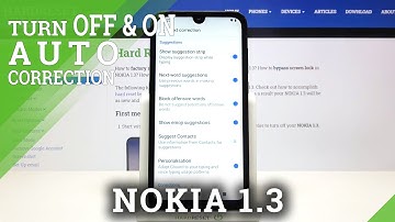 How to Turn On Auto Correction in NOKIA 1.3 – Auto Correction Feature