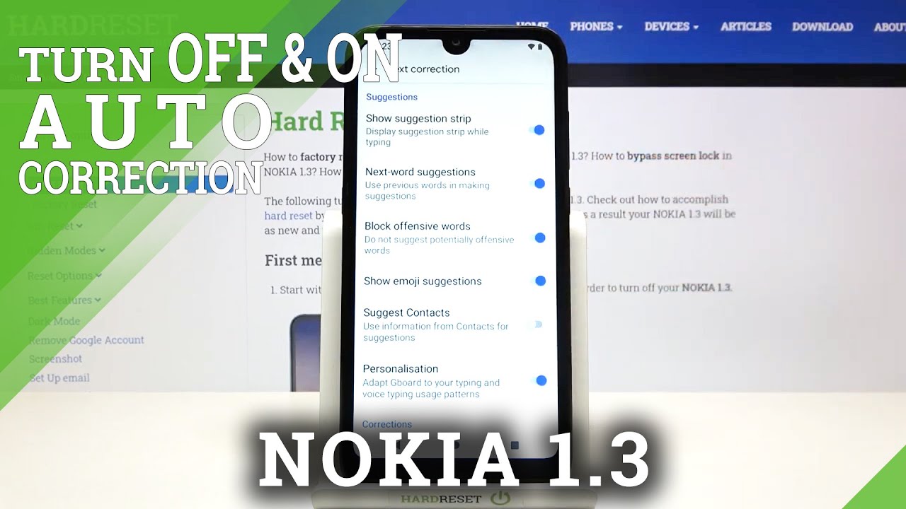 Stal Overtuiging Voor type How to Turn On Auto Correction in NOKIA 1.3 – Auto Correction Feature -  YouTube