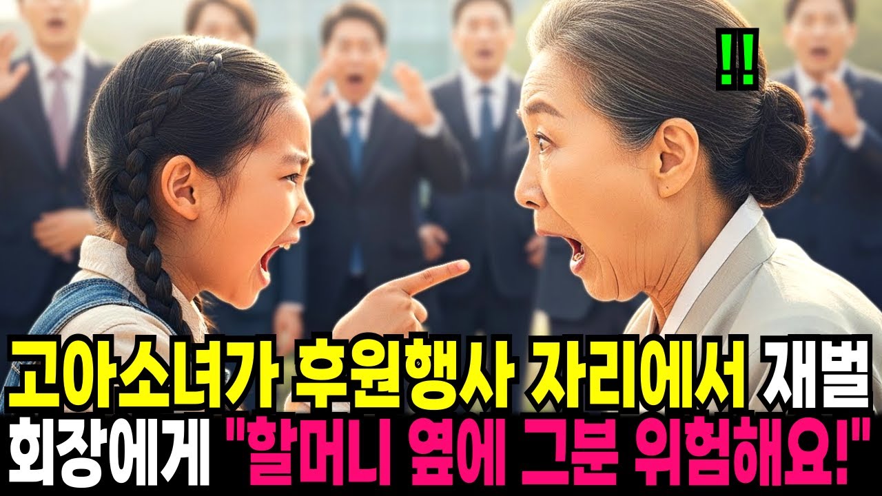 "회장님 곁에 그분 위험해요!" 고아원 후원행사 자리에서 앞을 막아선 고아 소녀의 정체는?