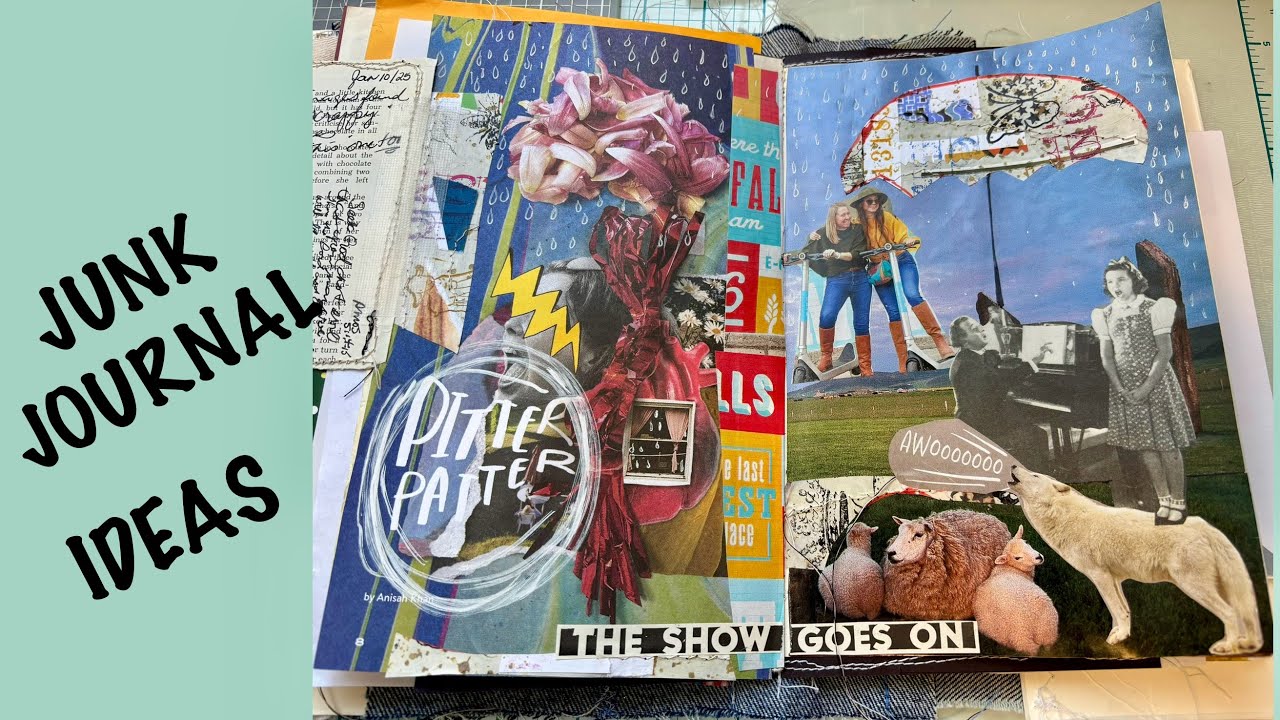 How to Junk Journal Collage with Prompts & Magazines 