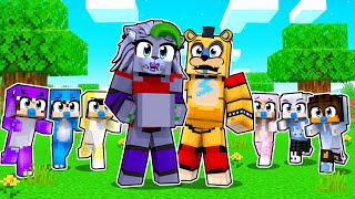 Roxanne Wolf 100 BABIES CHALLENGE ALL GROWN UP!? with Glamrock Freddy in Minecraft