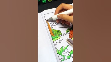 Available on Amazon 🛒An elephant and squirrel sail in spring 🚣🏻‍♀️#coloringbook #coloring