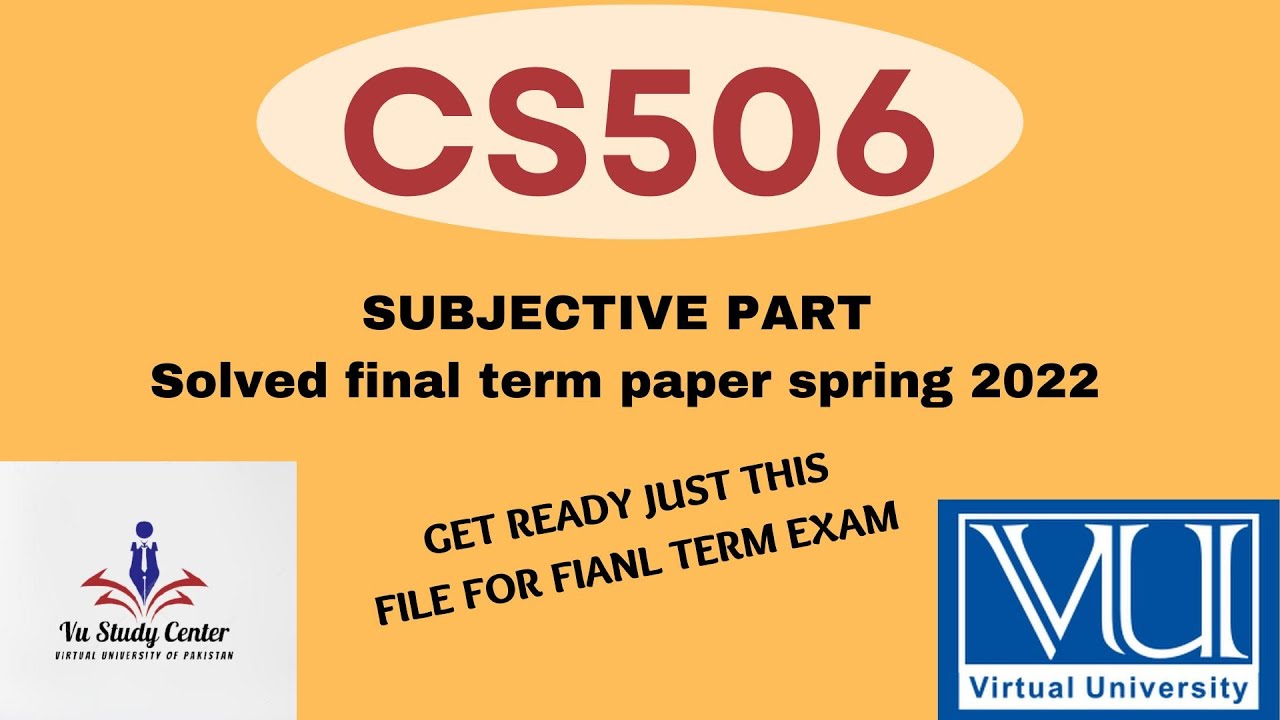 cs506 final term papers