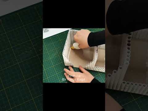 Waste Paper Crafts - Napkin Holder #shorts