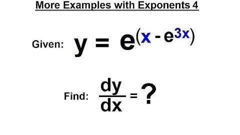 Calculus 1: Ch 5.1 Derivative of e^x and lnx (23 of 24) More Examples with Exponents 4