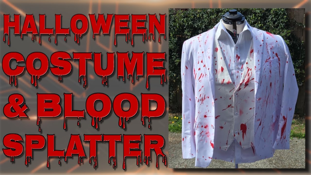 Halloween Blood Splatter Acrylic Paint Tutorial - YouTube