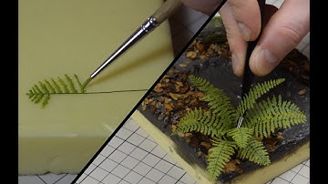 How to make a Fern for a Diorama | method No. 1 Brush | Tutorial