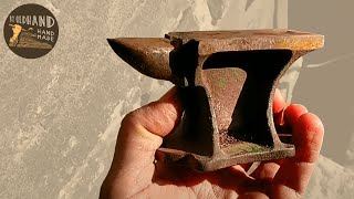 Rusty Anvil Restoration and Natural Wooden Stand