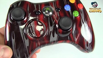 Red Flame - XBOX 360 Modded Controller - Controller Chaos