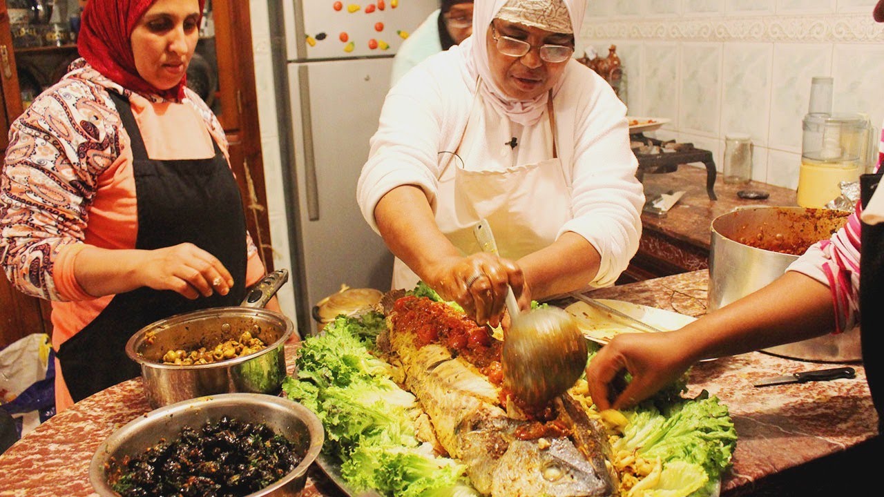 الدنجال و مقبلات بطريقة رااائعة و تقديم الاطباق النهااائية مع الطباخة السعدية العلوي/أطباق بلادي 184