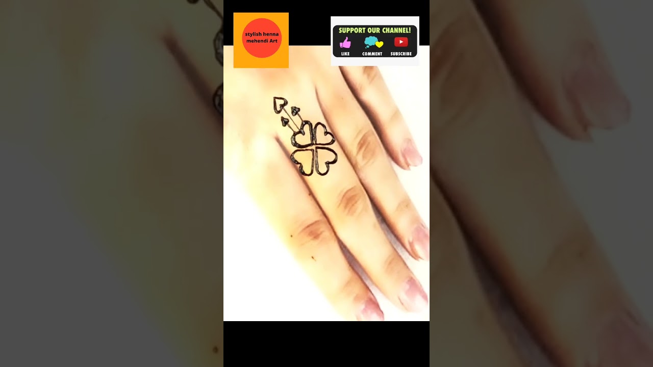 cute and easy ring tattoo/finger tattoo/finger henna/Ring mehndi/fingermehn...