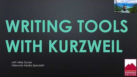 Writing Tools with Kurzweil 3000