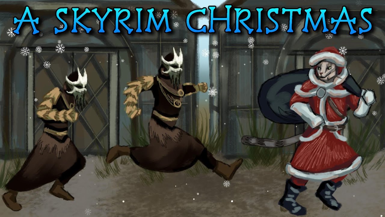 Skyrim But MY FRIEND IS SANTA! (Skyrim Multiplayer)