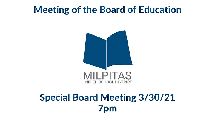 Special MUSD Board of Education 3/30/21 Meeting