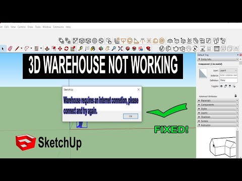Warehouse requires an internet connection - Sketchup Fix