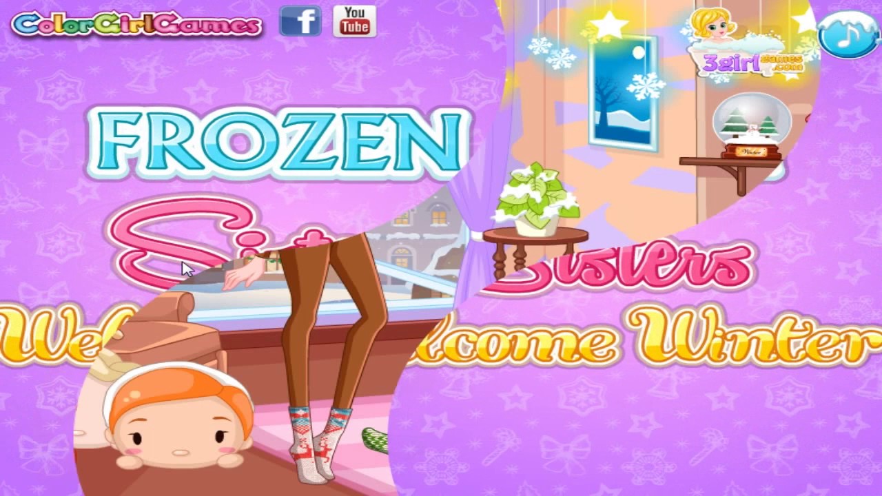 Frozen Sisters Winter cartoon games for kids YouTube