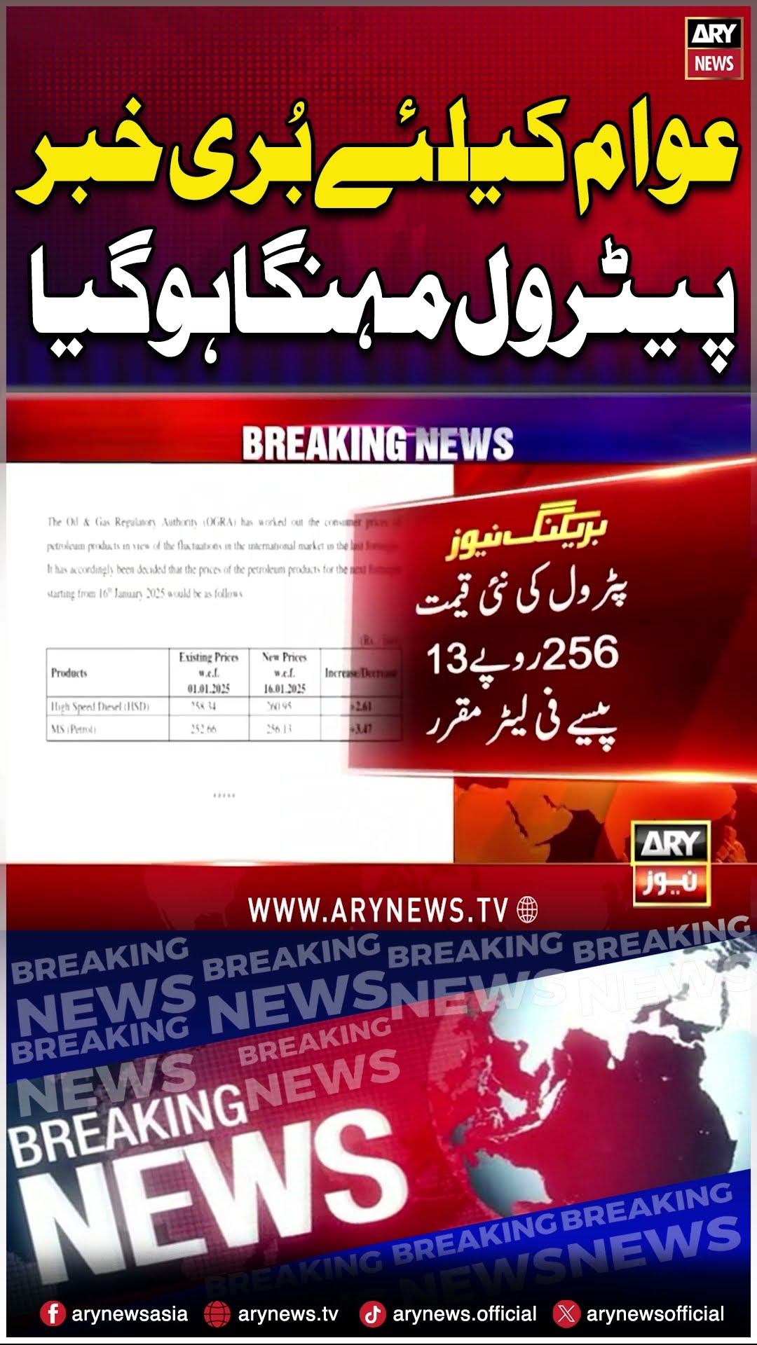 Govt increases petrol, diesel prices #petrol #diesel #petrolpricesinpakistan #petrolprice #arynews