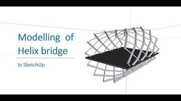 Modelling Of Spiral/Helix Bridge in SketchUp [Timelapse Turtorial]