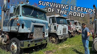 Exploring Private Junk Yard Full Of Rare Cabover Semi Trucks