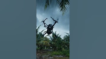 Drone Flying in Rain Explodes and Brings Down Coconuts #aivideo #shortsvideo #drone #short #shorts