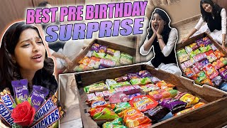 Best Pre-Bday Surprise 🥳🥺🫶🏻 ||A Cot Full Of Snacks 😱😭💖|| 18th Bday Series✨|| #sneholic